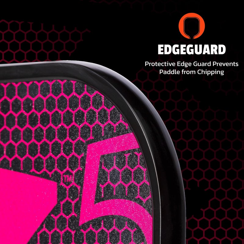 ONIX Graphite Z5 Pickleball Paddle (Graphite Carbon Fiber Face with Rough Texture Surface, Cushion Comfort Grip and Nomex Honeycomb Core for Touch, Control, and Power), Pink - Image 3